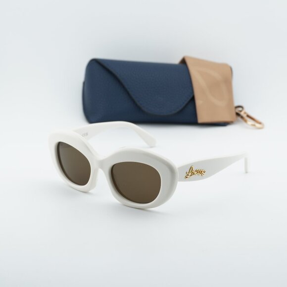 Loewe LW40153I 25E Cat Eye Sunglasses – Ivory\\Brown main image 10